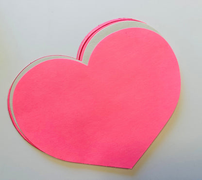 SHAPES ETC. Heart Tri-Color Super Cut-Outs- 8” x 10”