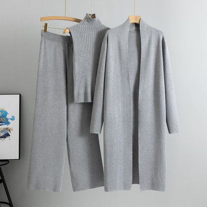 Sweater Set with Sleeveless Vest 3-Piece Set(MS032)