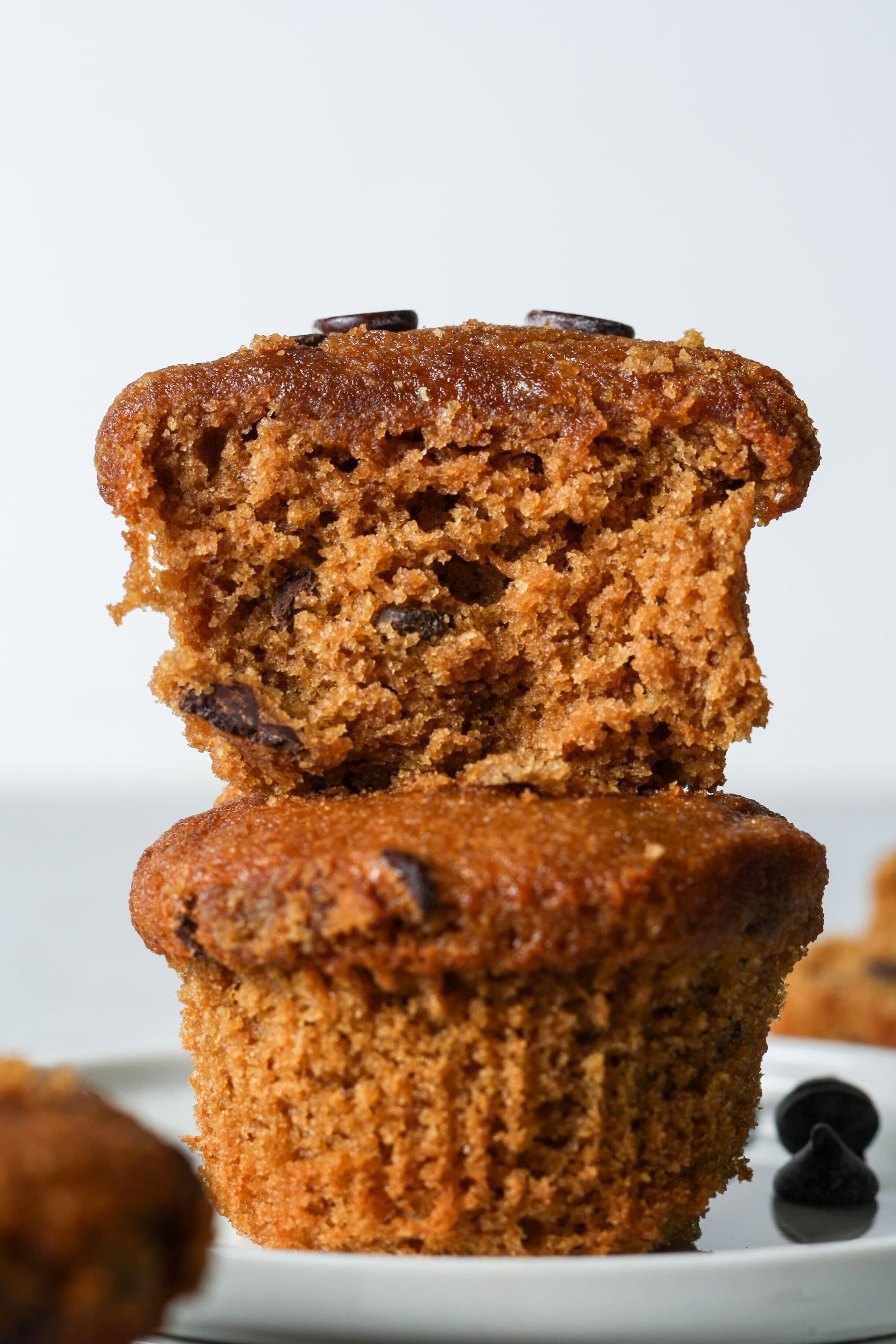 Protein muffin from Sweet Addison's, showing a freshly baked, golden-brown muffin with a moist texture and visible protein-rich ingredients.