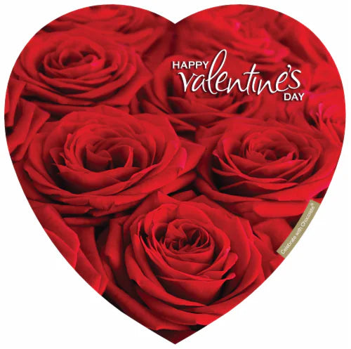 Valentine's Heart Gift Chocolate Box by Sweet Palace featuring assorted chocolates in a decorative heart-shaped box.