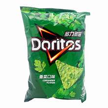 Imported Doritos Sweet Palace American Hot Wings flavor snack bag, featuring spicy, bold-flavored tortilla chips in bright packaging.