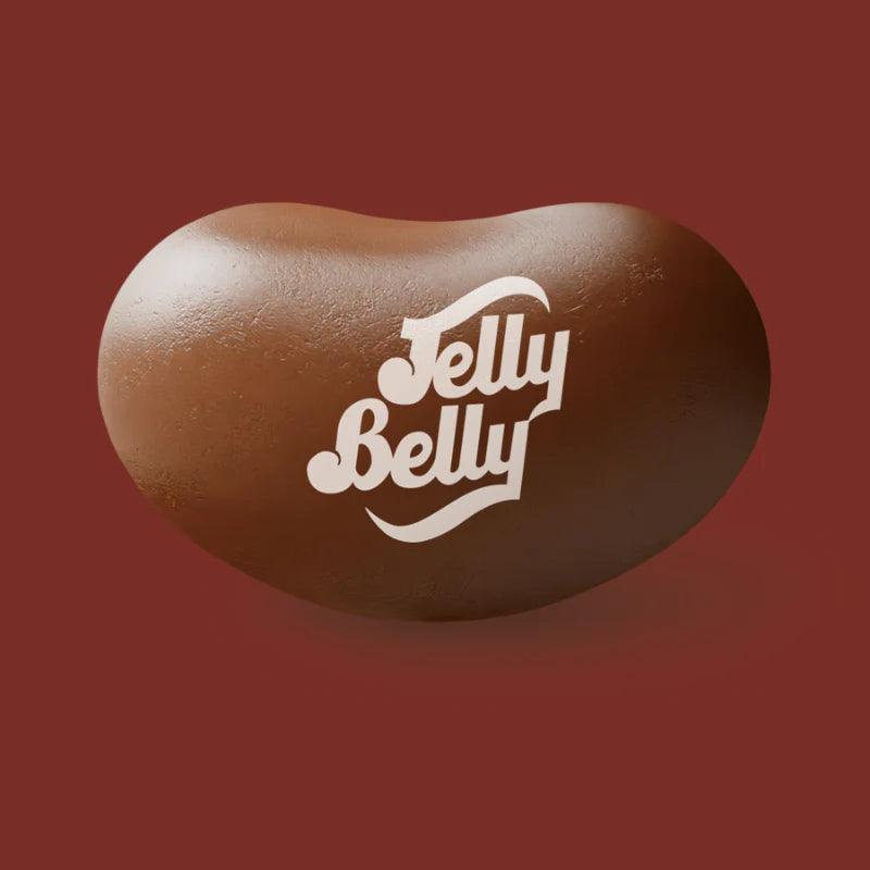 Sweet Palace Jelly Belly A&W Root Beer candy in a clear bag, showcasing colorful root beer-flavored jelly beans.