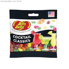 Assorted Jelly Belly Cocktail Classics candies in a clear bag, colorful and glossy, from Sweet Palace.