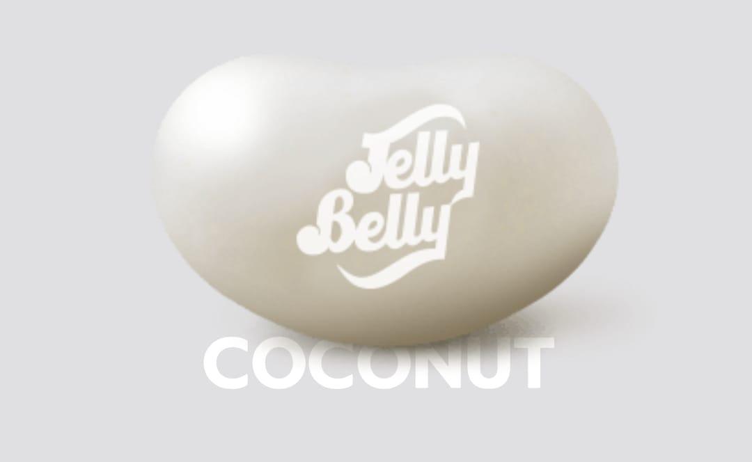 Sweet Palace Jelly Belly Coconut candy in a 0.5-pound bag, showing colorful coconut-flavored jelly beans.