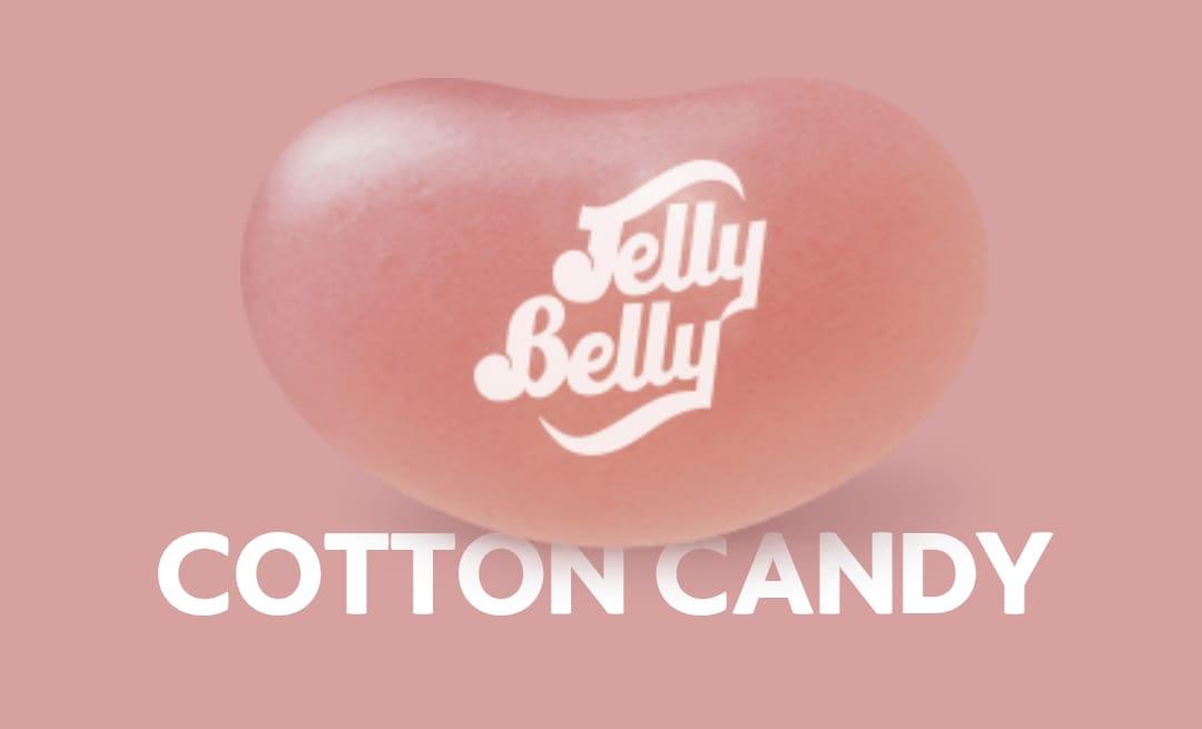 Sweet Palace Jelly Belly Cotton Candy in a clear bag, colorful fluffy candy with pastel pink, blue, and yellow hues.