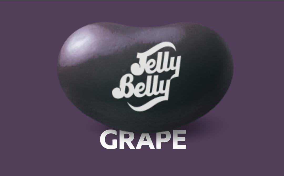 Sweet Palace Jelly Belly Crush Grape candy in a clear bag, showing colorful grape-flavored jelly beans.