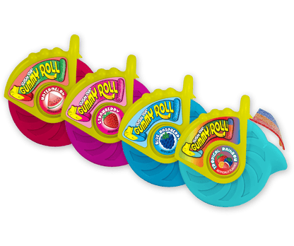 Sweet Palace Push Pop candy with colorful swirl lollipop and clear plastic container showing the candy inside.