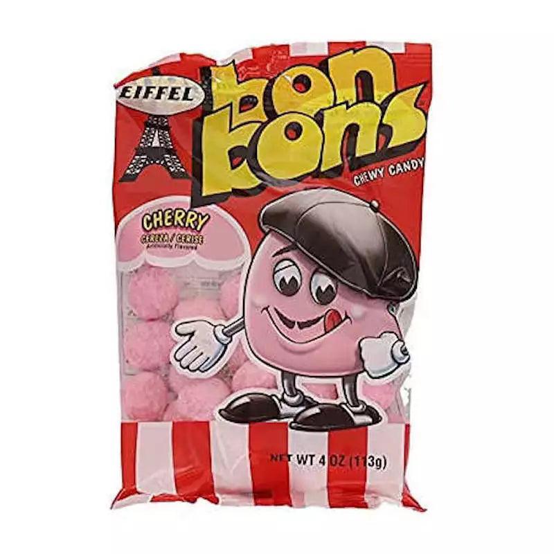 Sweet Palace Cherry Bon Bons candy in a clear wrapper, showcasing vibrant red cherry flavor and glossy texture.