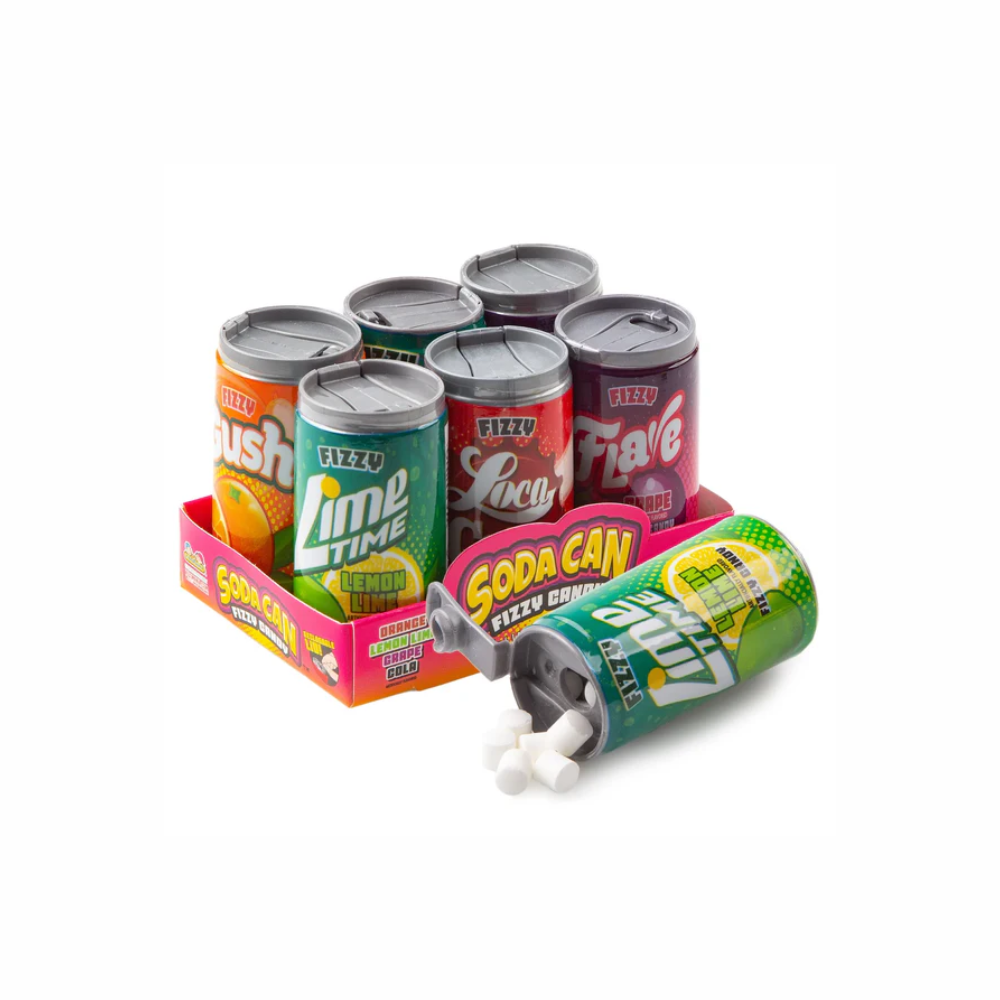Fizzy Soda Can candy by Sweet Palace, colorful soft drink-themed candy can with vibrant packaging and fizzy soda design.