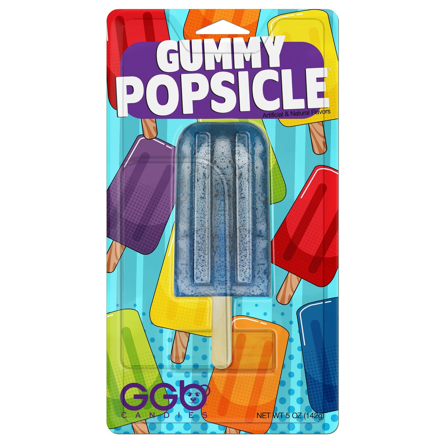 Assorted gummy popsicle candies from Sweet Palace, colorful and chewy candy treat resembling mini popsicles.