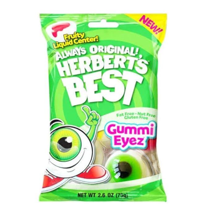 Herbert's Gummi Eyes candy from Sweet Palace featuring colorful, round gummy candies resembling cartoon eyes.