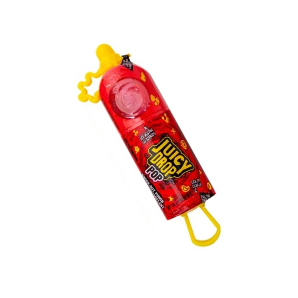 Juicy Drop Pop Knock-Out Punch candy by Sweet Palace featuring colorful packaging and a fun, fruit-flavored lollipop.