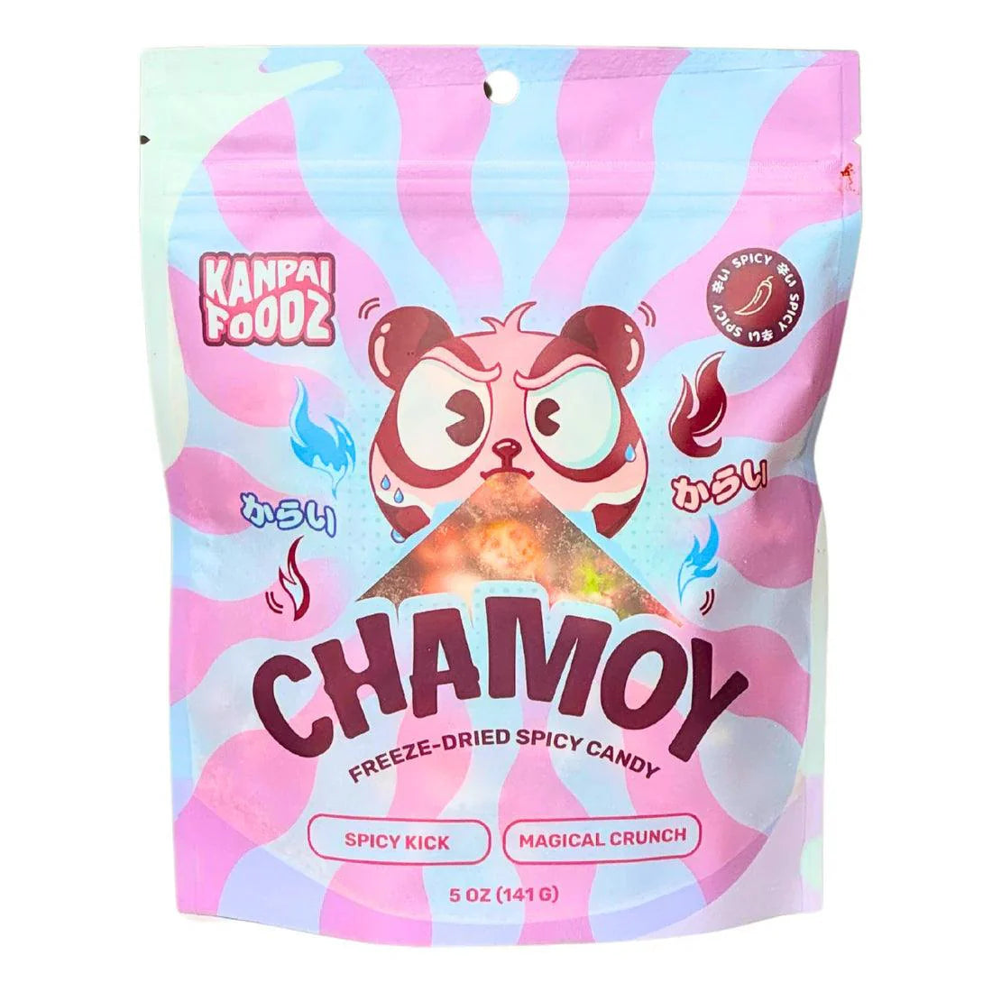 Sweet Palace Kanpai Foodz Chamoy Candy, colorful fruit-flavored chewy candy in bright packaging.