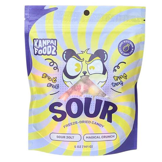 Colorful Kanpai Foodz sour candy from Sweet Palace, featuring bright, tangy candies in vibrant packaging.