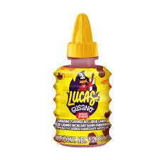 Lucas Gusano Tamarind candy from Sweet Palace, featuring a colorful tamarind-flavored gummy worm on a white background.
