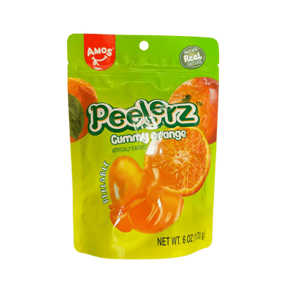 Sweet Palace Peelerz Orange candy in a 6 oz box, bright orange fruit-flavored chewy candies arranged in the package.