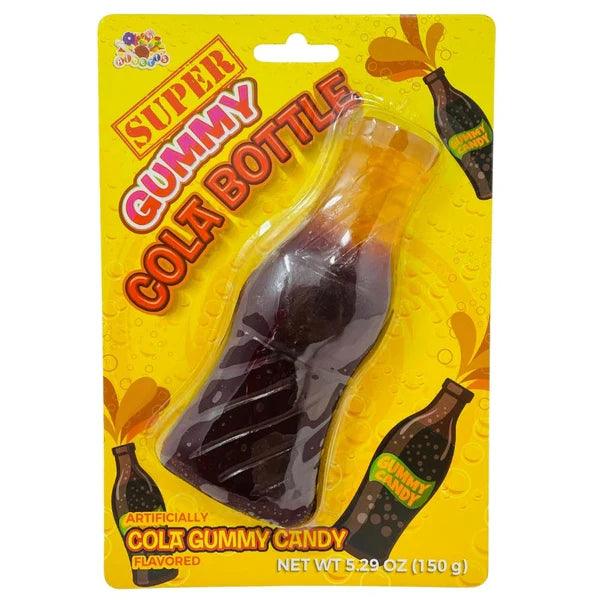 Colorful Super Gummy Cola Bottle Candy from Sweet Palace, featuring realistic cola bottle shapes and vibrant gummy textures.