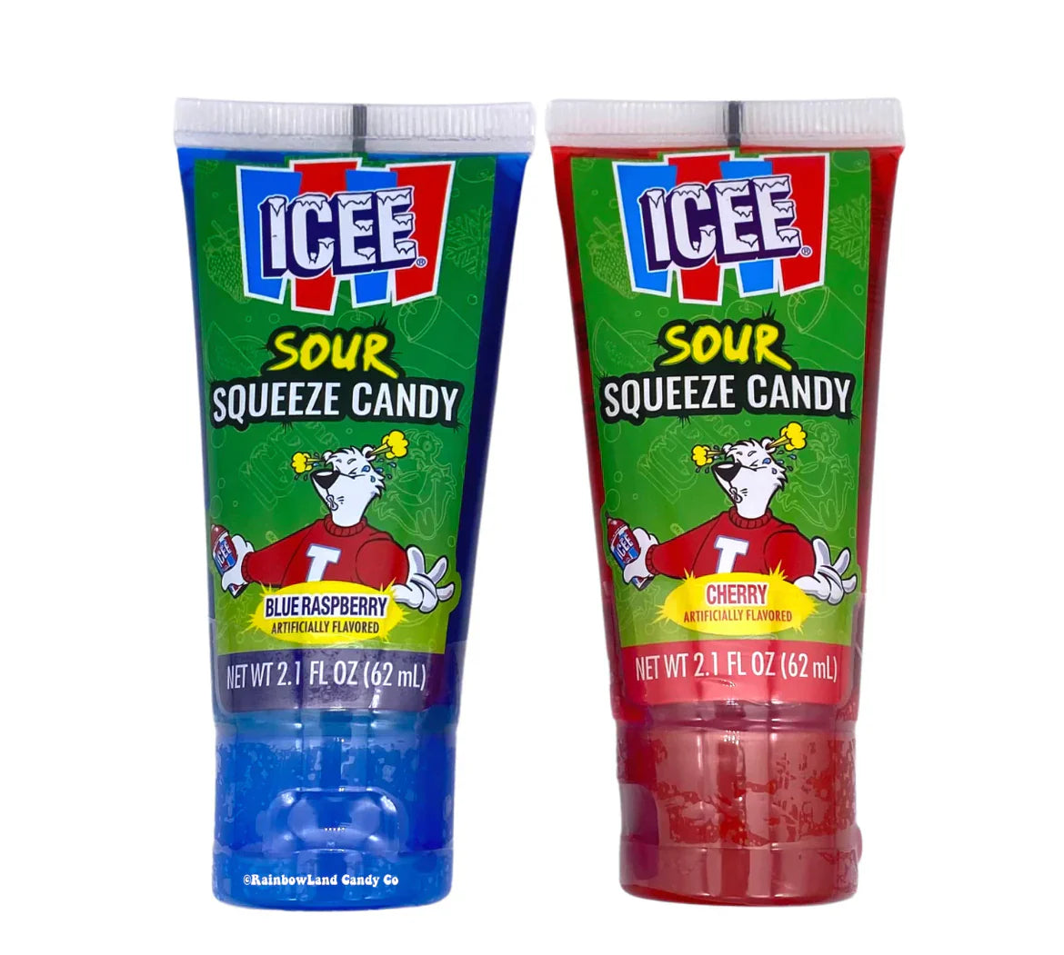 Sweet Palace Icee Spray & Squeeze Candy, colorful, fun candy with spray and squeeze features, perfect for kids and sweet treats.