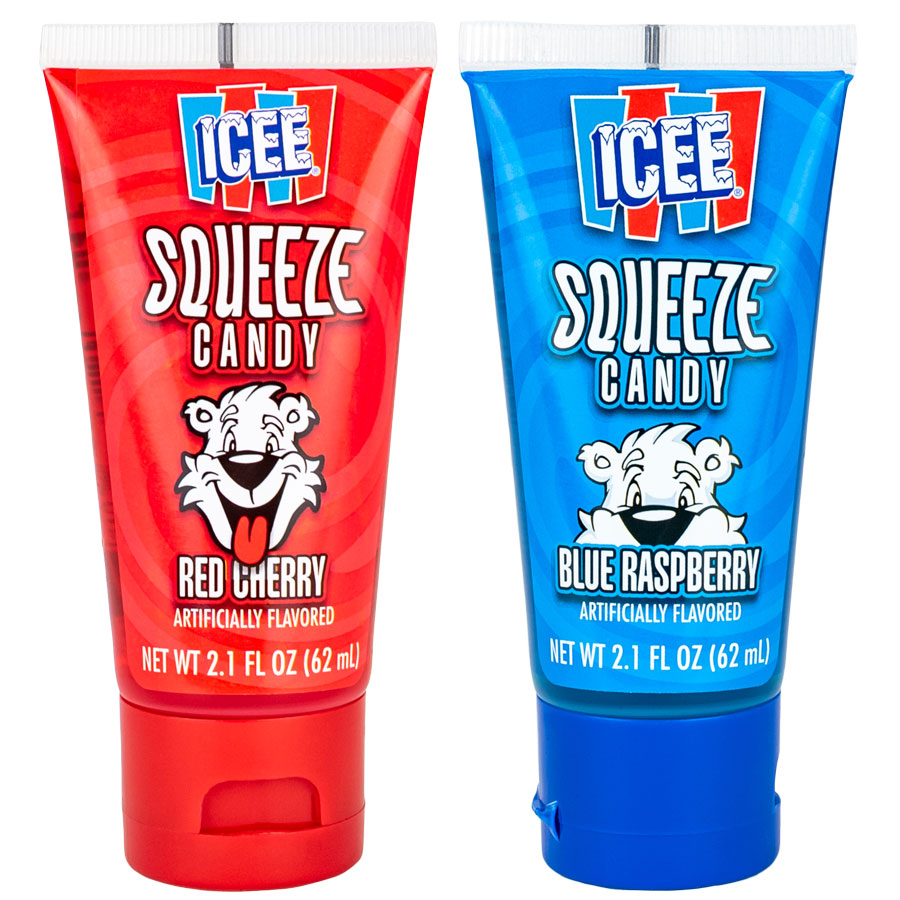 Sweet Palace Icee Spray & Squeeze Candy, colorful candy with fun spray and squeeze packaging, ideal for kids' treats.