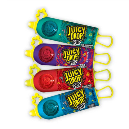 Juicy Drop candy pop by Sweet Palace featuring colorful, fruity-flavored lollipop with a playful, vibrant appearance.