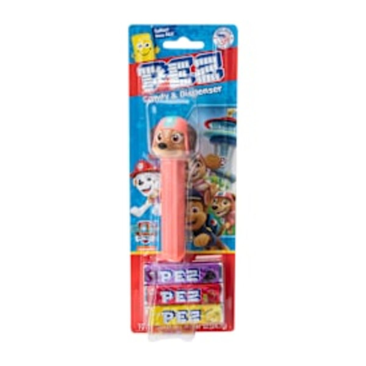 PEZ dispenser featuring Chase from Paw Patrol by Sweet Palace, with Chase in his police uniform and iconic dog figure.