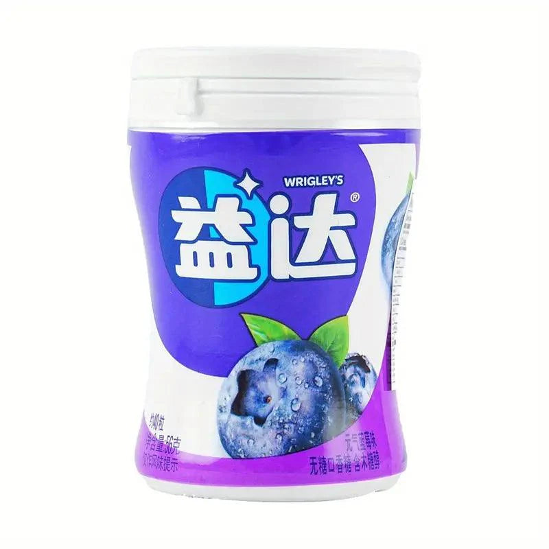 Sweet Palace Extra Cool Blueberry chewing gum in a 40-piece pack, featuring vibrant blue and blueberry flavor packaging.