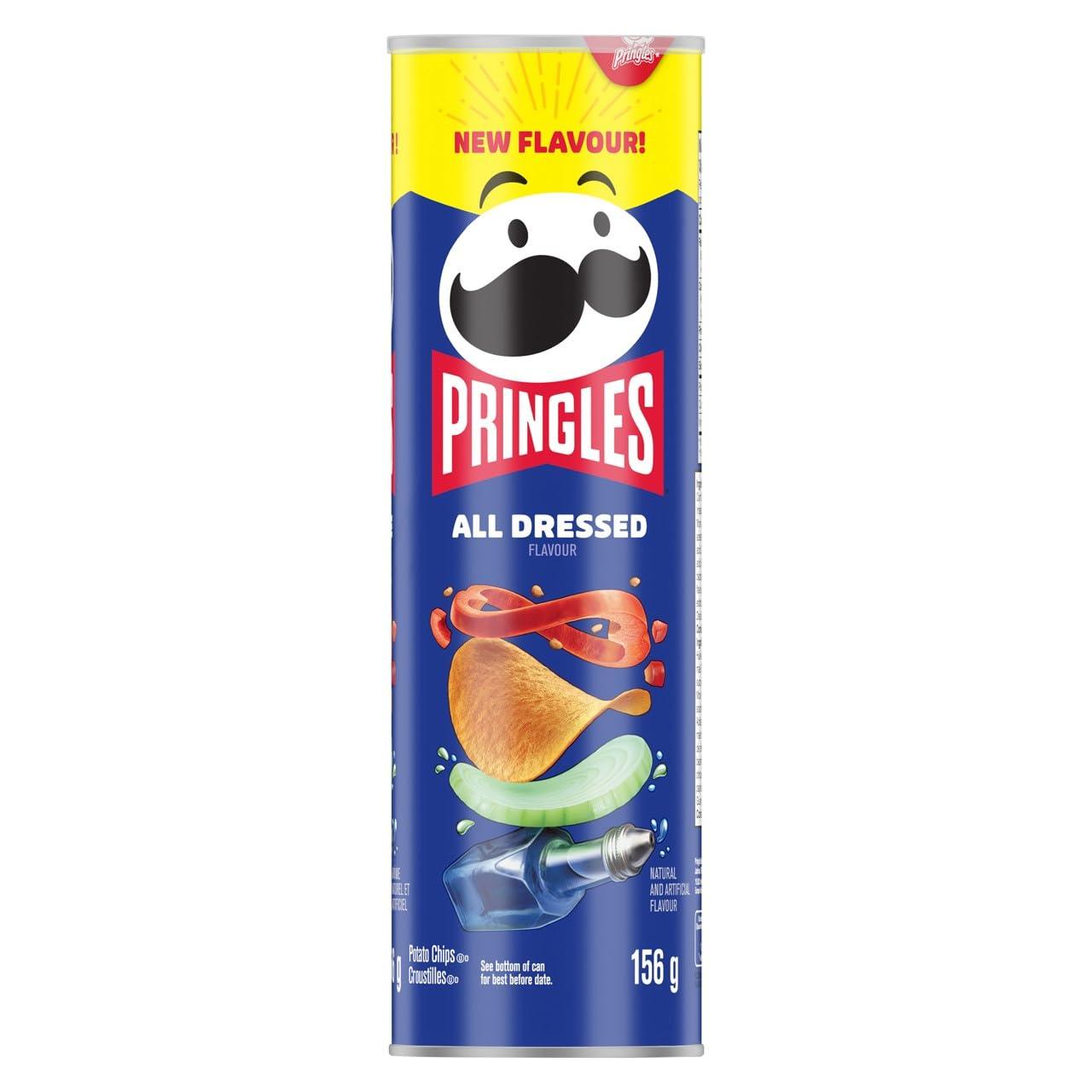 Sweet Palace Pringles All Dressed Up chips in a colorful bag, showcasing crispy, seasoned potato chips.