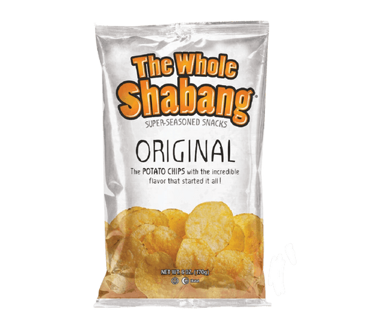 Sweet Palace The Whole Shabang Original chips in a colorful bag, showcasing bold flavor and crispy texture.