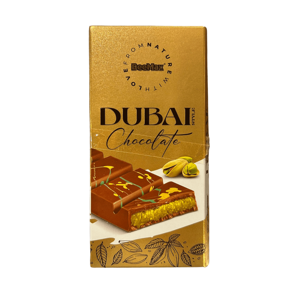 Sweet Palace BeeMax Dubai Style Viral Chocolate box with assorted chocolates in colorful packaging.