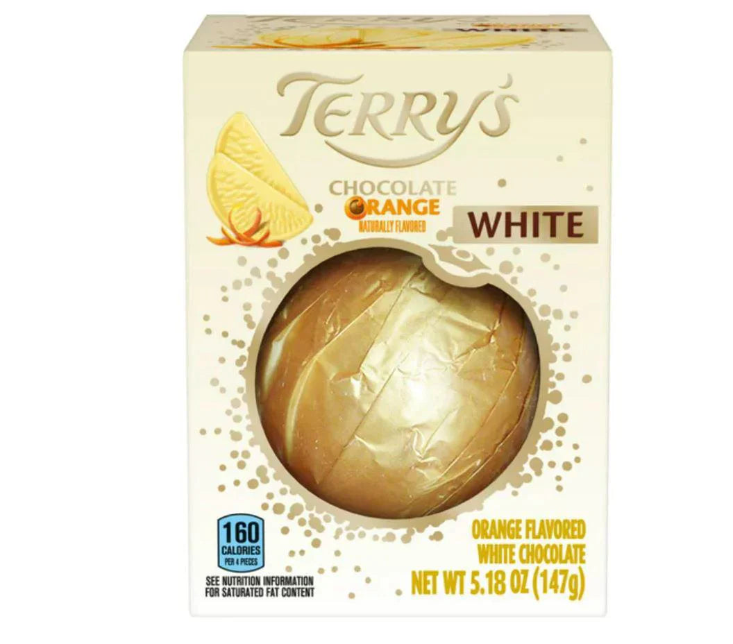 Sweet Palace Terry Chocolate Orange chocolates, whole orange-shaped candy with a smooth chocolate coating and textured orange peel design.
