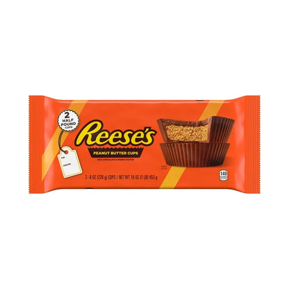 Sweet Palace Reese's chocolates and cups, featuring iconic peanut butter-filled candies and chocolate cups in a colorful display.