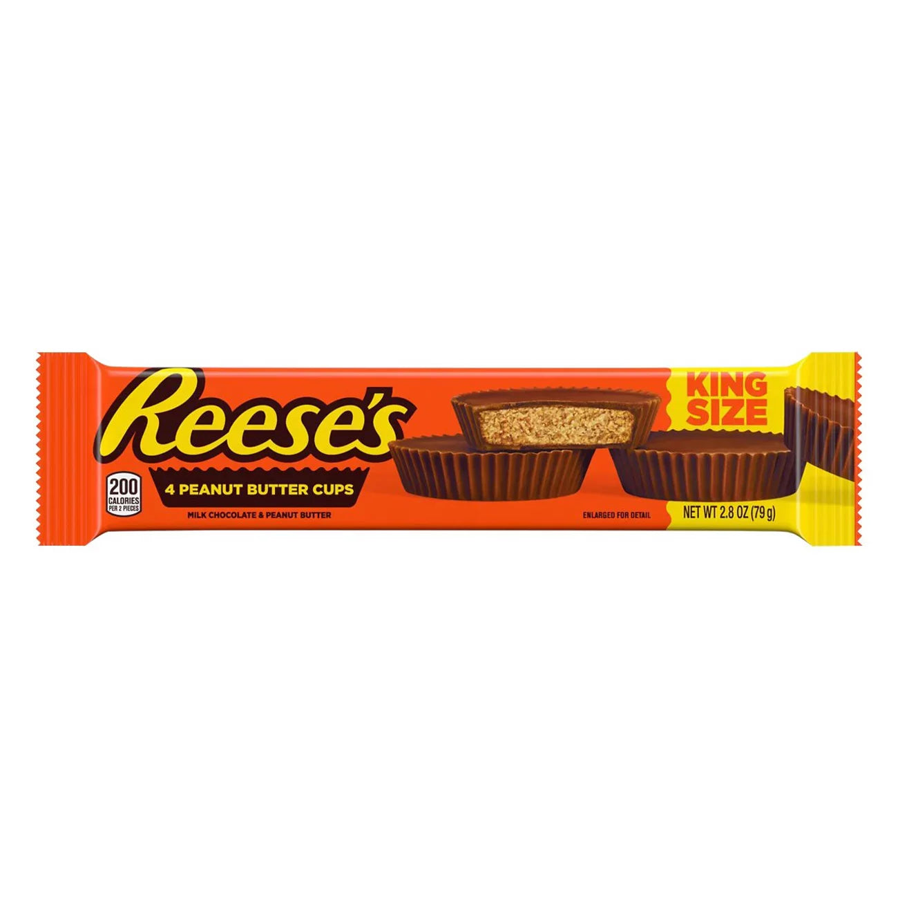Sweet Palace Reese's Chocolates and Cups featuring creamy peanut butter filling and chocolate coating in a clear display.