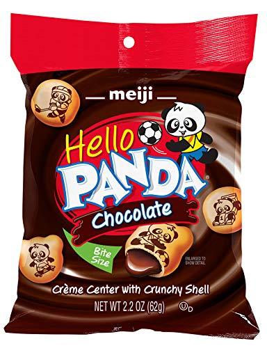 Hello Panda Chocolate Cookies by Sweet Palace, 2.2 oz package of cute panda-shaped chocolate-filled cookies.
