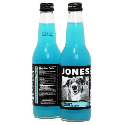 Sweet Palace Jones Glass Bottle filled with Cream Soda, clear vintage-style soda bottle with a classic design.