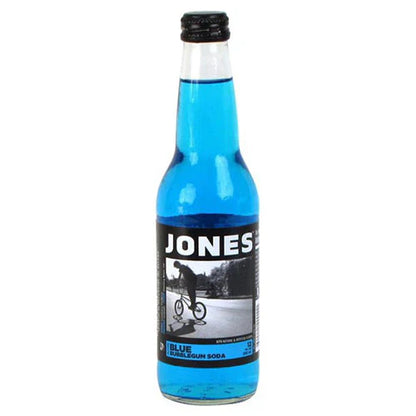 Sweet Palace Jones Glass Bottle with Cream Soda label, vintage-style clear glass beverage bottle.