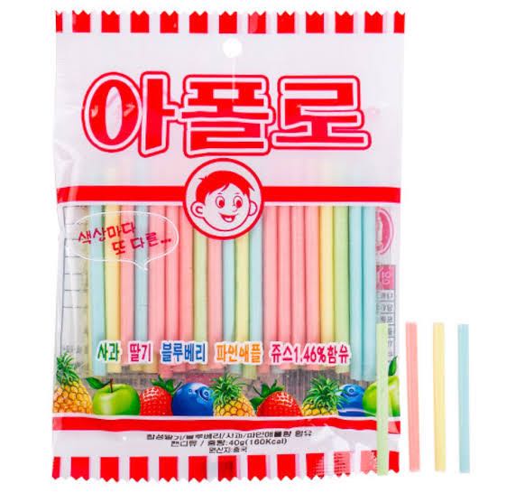 Colorful Apollo Straw Candy from Sweet Palace, featuring vibrant, twisted candy sticks perfect for snacking and decoration.