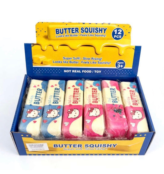 Mini Squeezy Butter container featuring Hello Kitty design, compatible with Sweet Palace brand products.