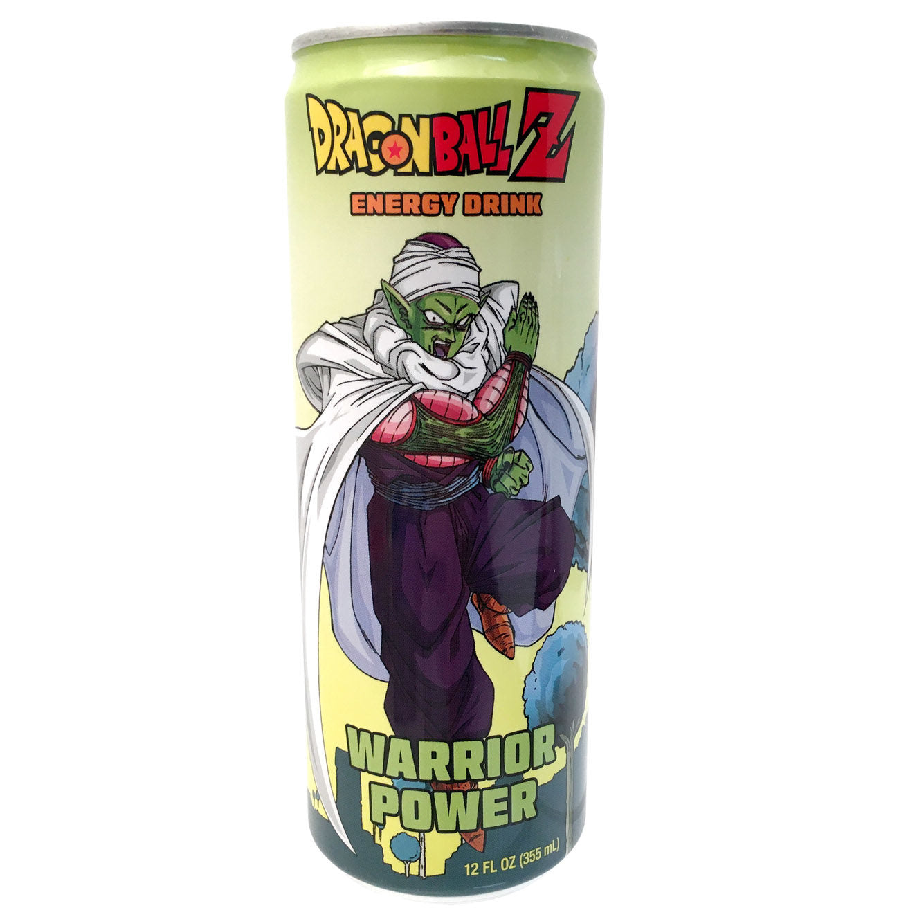 DragonBallZ Warrior Power energy drink by Sweet Palace, featuring vibrant packaging with iconic characters and bold branding.