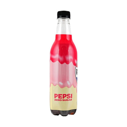 Imported Pepsi Strawberry Milkshake Zero Sugar in a can, featuring bright pink packaging and the Pepsi logo with strawberry imagery.