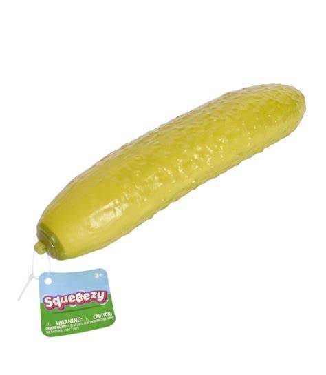 Original Squeeezy Pickle from Sweet Palace, a playful rubber pickle toy with a textured surface and vibrant green color.