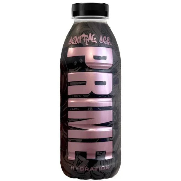 Prime Hydration Central Cee sports drink bottle by Sweet Palace, featuring a sleek design and branding on the label.