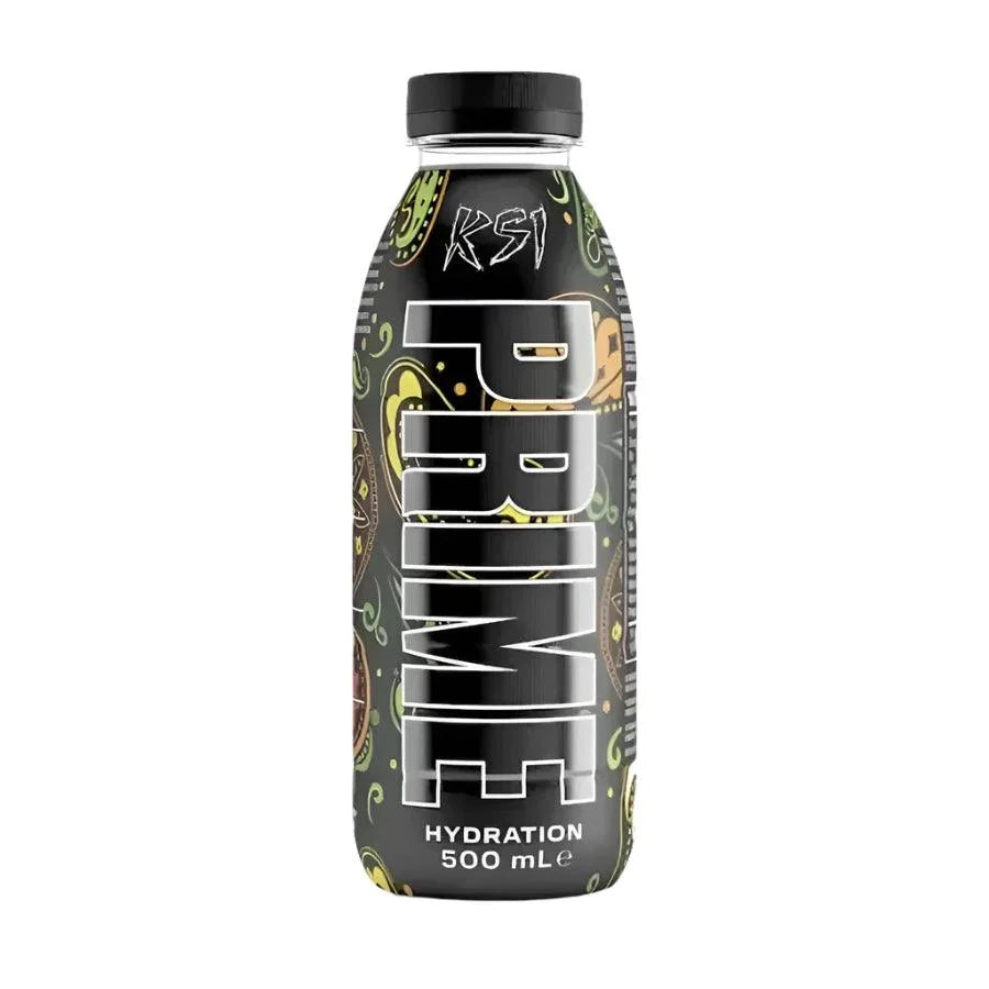 Sweet Palace Prime Hydration KSI Ultra Rare flavored sports drink bottle with vibrant packaging and branding.