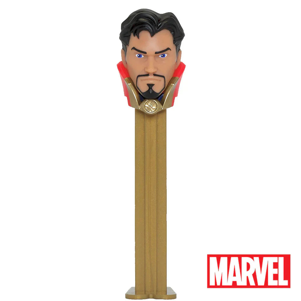 PEZ Marvel Dr. Strange candy dispenser by Sweet Palace featuring a detailed Dr. Strange character figure.