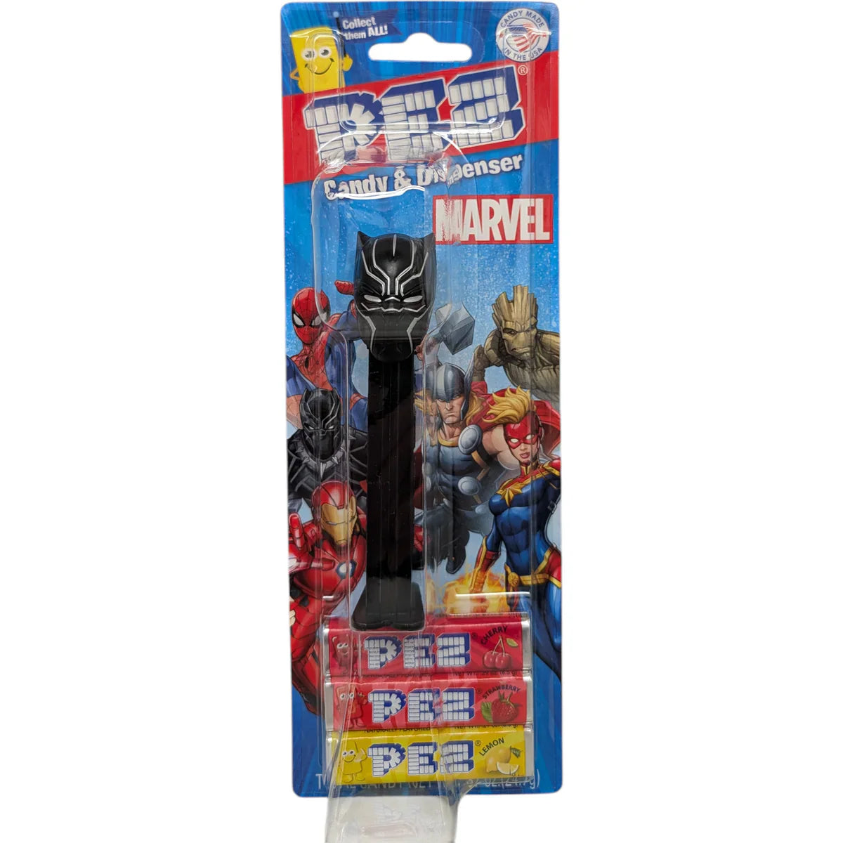 PEZ Marvel candy dispenser featuring Doctor Strange, with detailed comic-style design and vibrant colors.