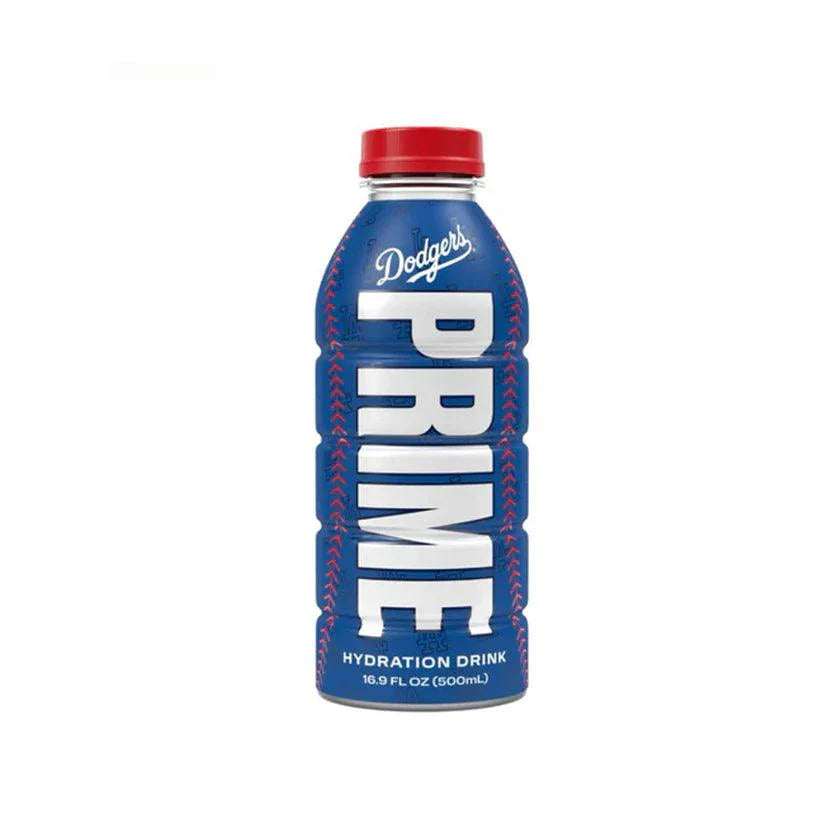 Prime Hydration Dodgers red cap drink from Sweet Palace, featuring a bright red bottle with a sports-themed design.