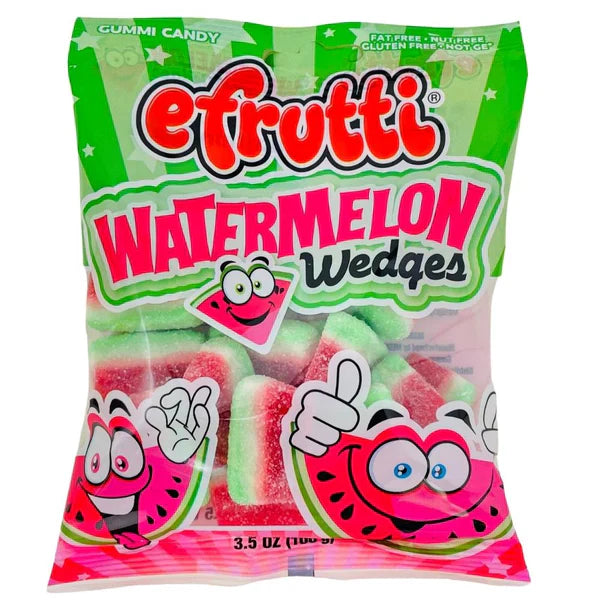Assorted Efrutti Strawberry Candies by Sweet Palace, colorful chewy treats in a clear bowl, close-up of vibrant candies.