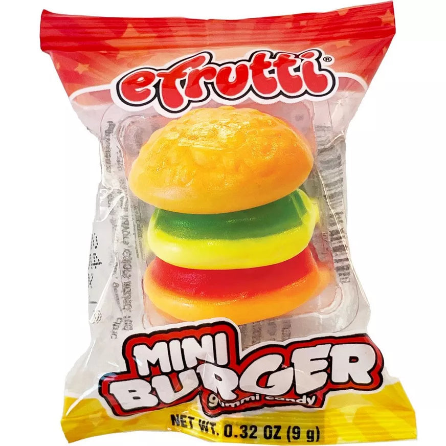 Efrutti Strawberry Candies by Sweet Palace, colorful chewy candies with strawberry flavor in a close-up image.