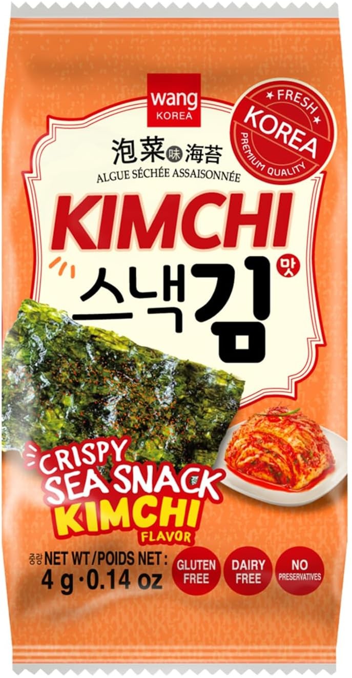 Sweet Palace fire-roasted seaweed pack, crispy and seasoned, shown in a 16-pack container for healthy snack options.