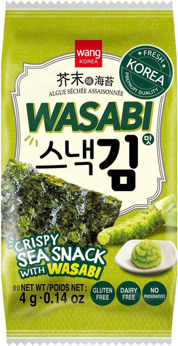 Sweet Palace fire-roasted seaweed snack pack, crispy and flavorful seaweed sheets in a 16-pack, perfect for healthy snacking.