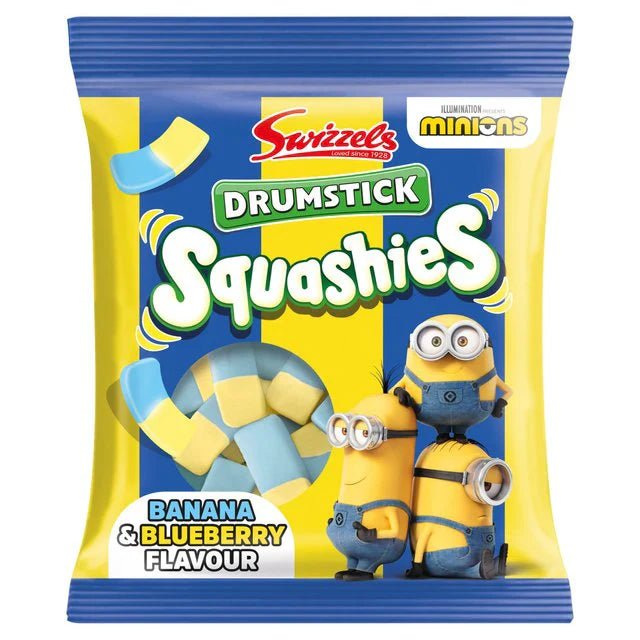 Sweet Palace Freeze-Dried Squashies Raspberry Cream Drumsticks with vibrant pink and white swirls on a white background.